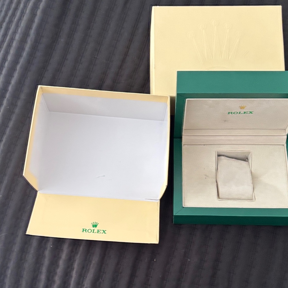 Rolex Green and Cream Box Set